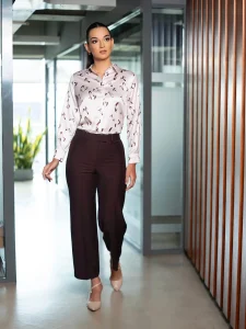 Sold out Share PRINTED SATIN LONG SLEEVE SHIRT